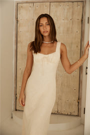 Lemon Squeeze Maxi Dress Beige