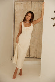 Lemon Squeeze Maxi Dress Beige