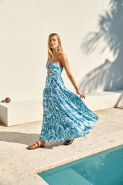 FORTUNATE ONE Aquamarine Maxi Dress Blue