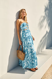 FORTUNATE ONE Aquamarine Maxi Dress Blue