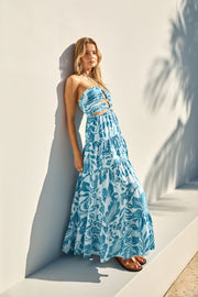 FORTUNATE ONE Aquamarine Maxi Dress Blue