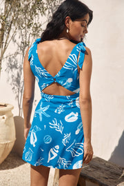 Slowing Down Mini Dress Blue