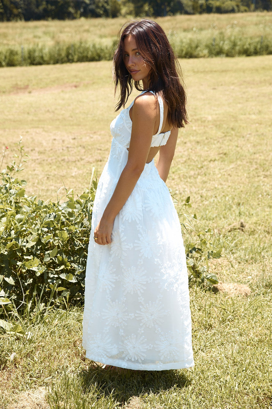 Porcelain Princess Maxi Dress White