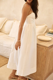 Diamond Eyes Midi Dress White