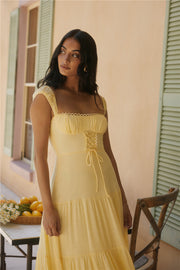 Crystal Waters Maxi Dress Yellow