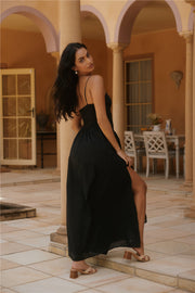 Whispering Willow Maxi Dress Black