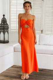 Glowing And Going Maxi Dress Orange
