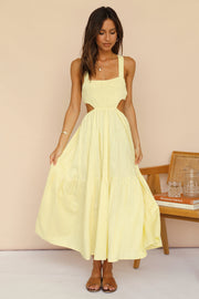 Blink Twice Maxi Dress Yellow