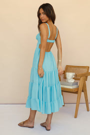 Somebody New Midi Dress Blue