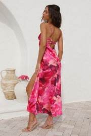 Sunset Splatter Maxi Dress Pink