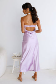 Gleam In Gold Maxi Dress Purple