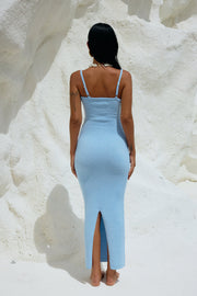 RUNAWAY THE LABEL Normani Midi Dress Ice Blue