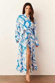 Kaia Cloud Jersey Kimono Robe in Serene