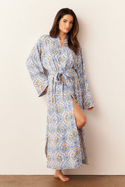 Kaia Cloud Jersey Kimono Robe in Villeroy
