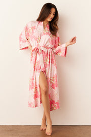 Vera Cloud Jersey Midi Robe in Dahlia