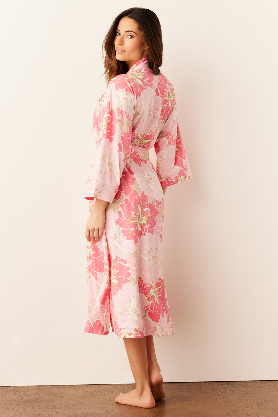 Vera Cloud Jersey Midi Robe in Dahlia