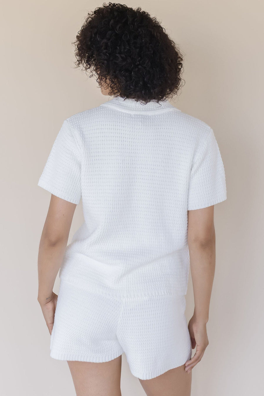Alex Cotton Waffle Knit Top
