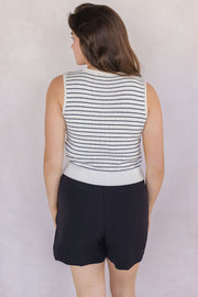 Hastings Striped Button Vest