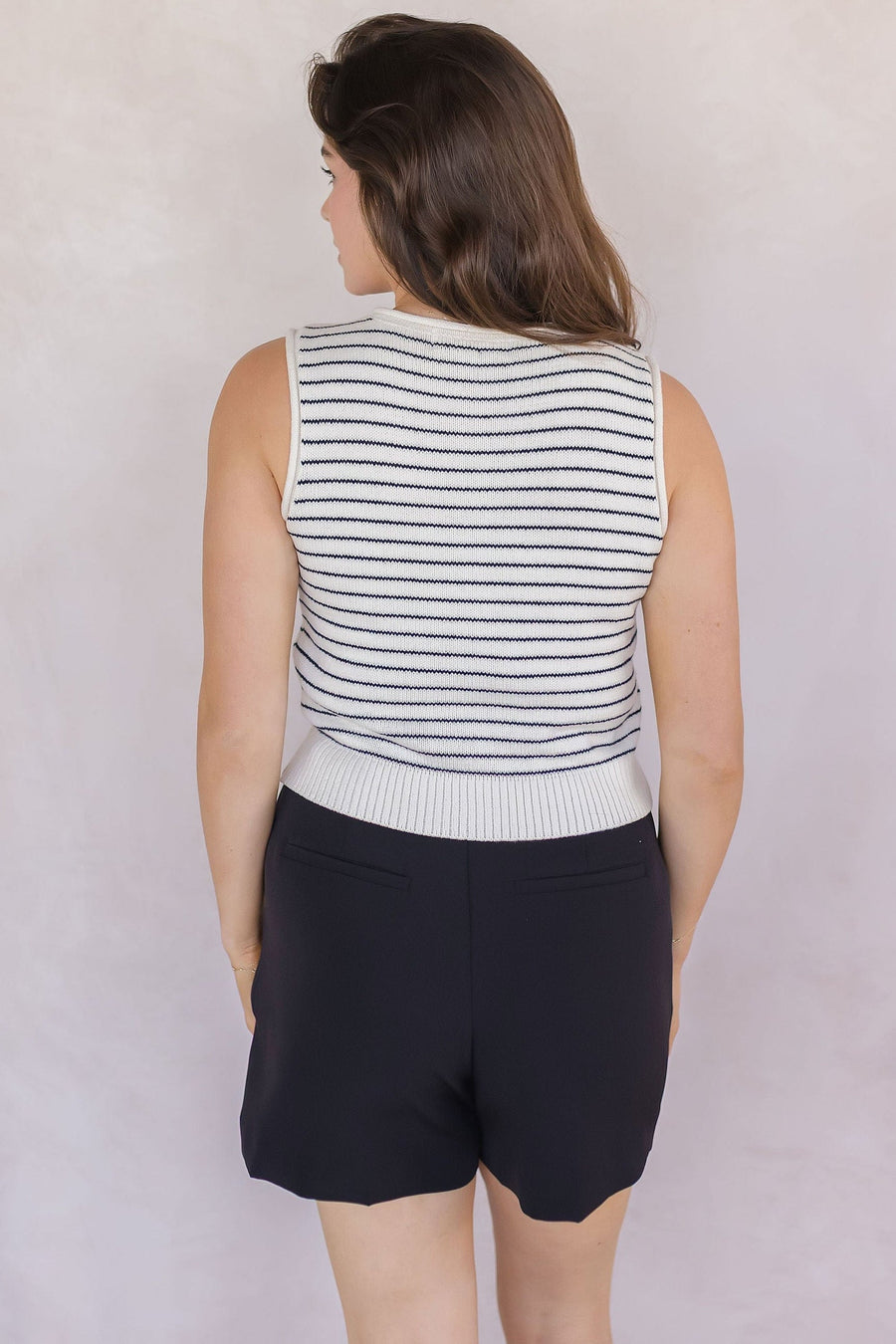 Hastings Striped Button Vest
