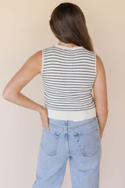 Hastings Striped Button Vest