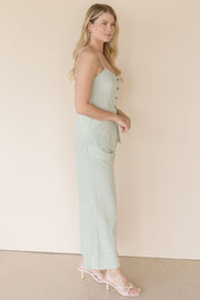 Seaside Striped Button Front Tank Top