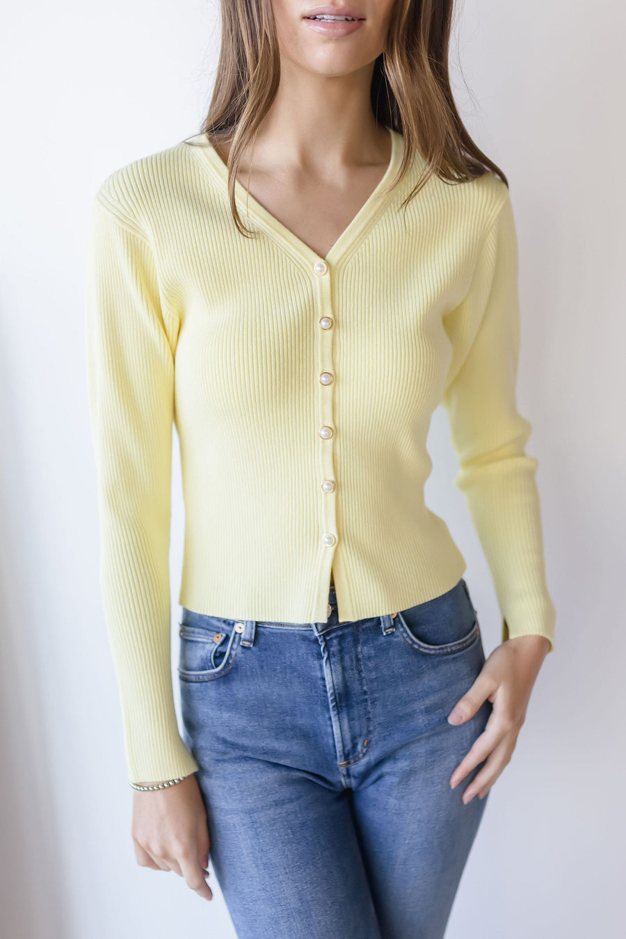 Delynn Ribbed Cardigan Sweater