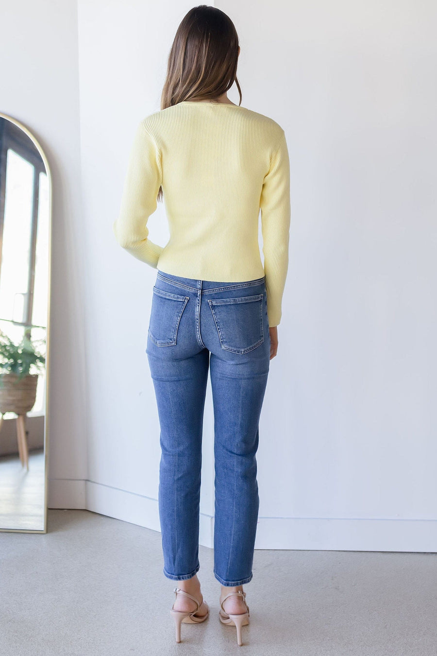 Delynn Ribbed Cardigan Sweater