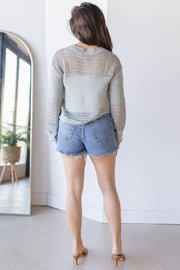 Donna Linen Cotton Mix Media Pull Over