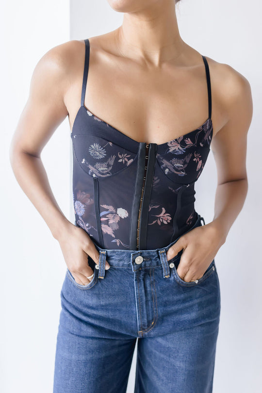 Night Rhythm Printed Bodysuit