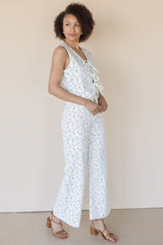 Lila Tie Front Floral Vest