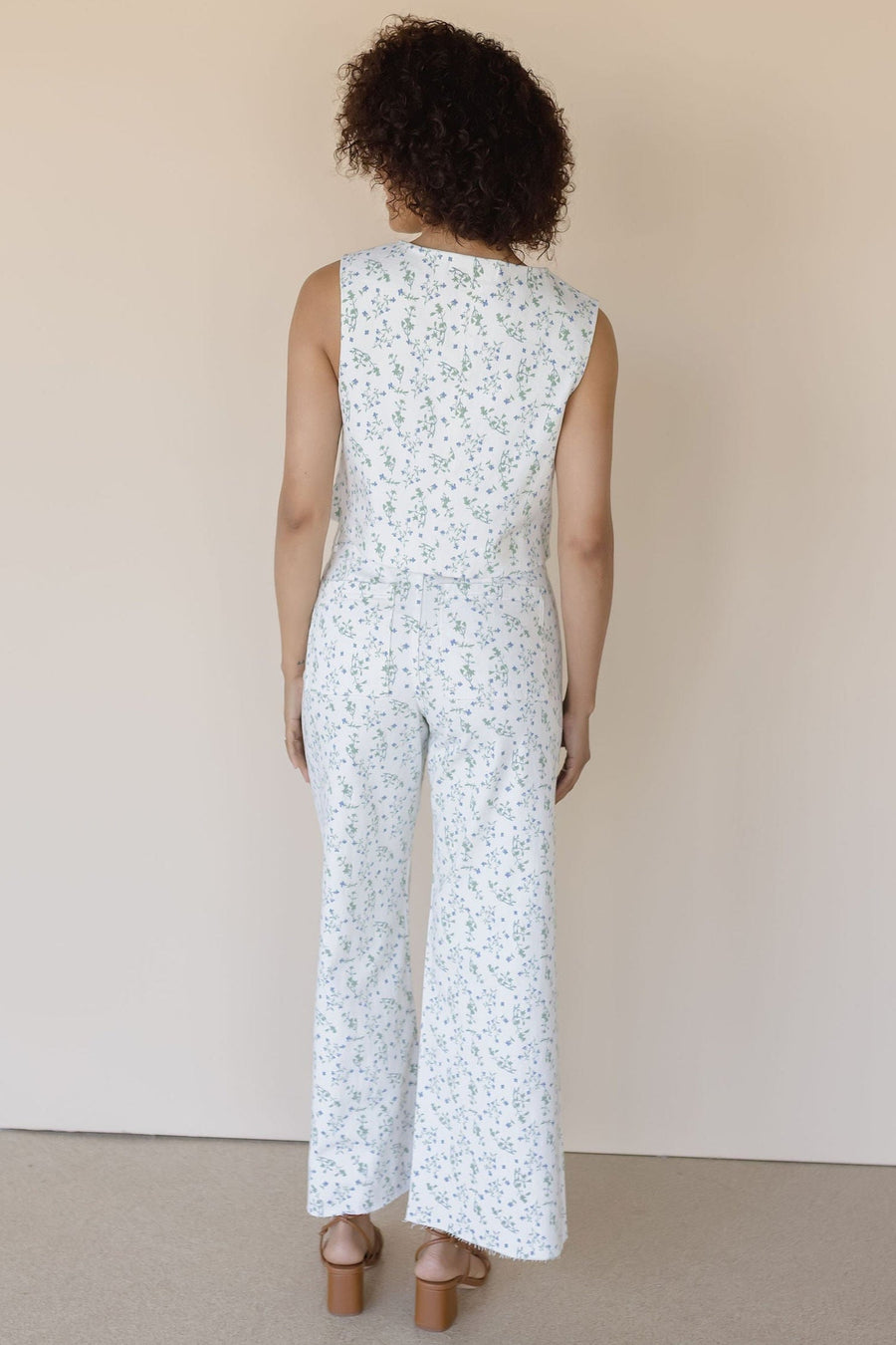 Lila Tie Front Floral Vest