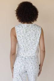 Lila Tie Front Floral Vest