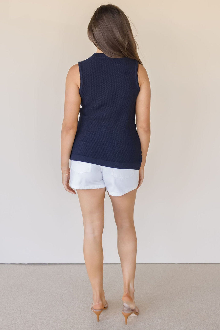 Silver Lining Button Front Knit Vest