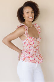 Baylin Floral Peplum Top