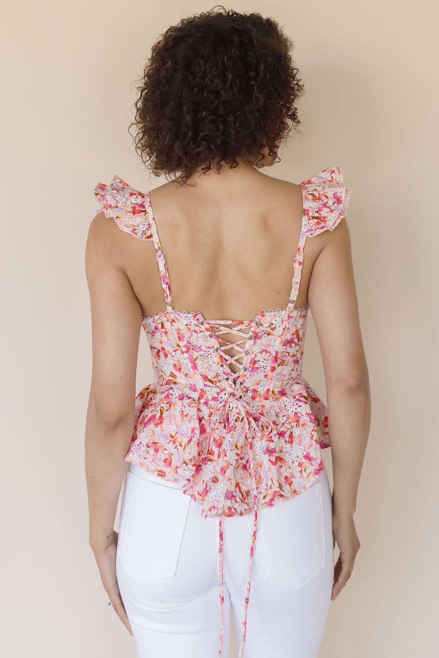 Baylin Floral Peplum Top