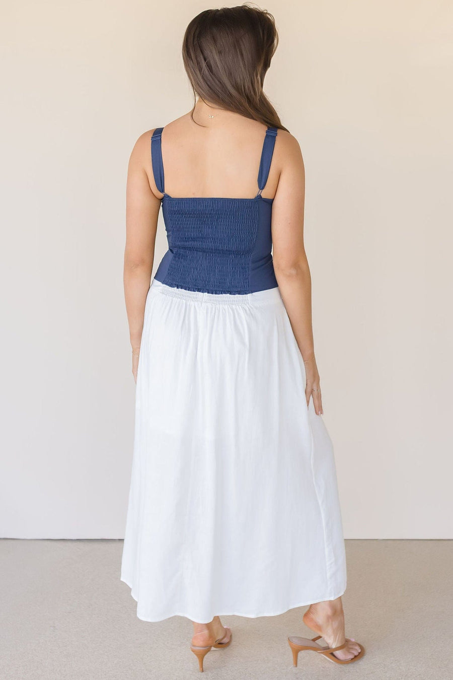 Blue Mirage Sweetheart Tie Top