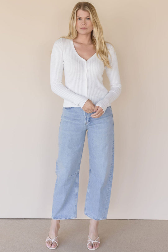 Mia V Neck Pullover Top