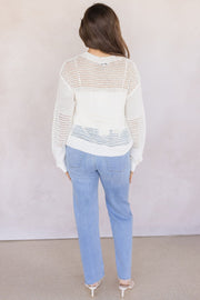 Donna Linen Cotton Mix Media Pull Over