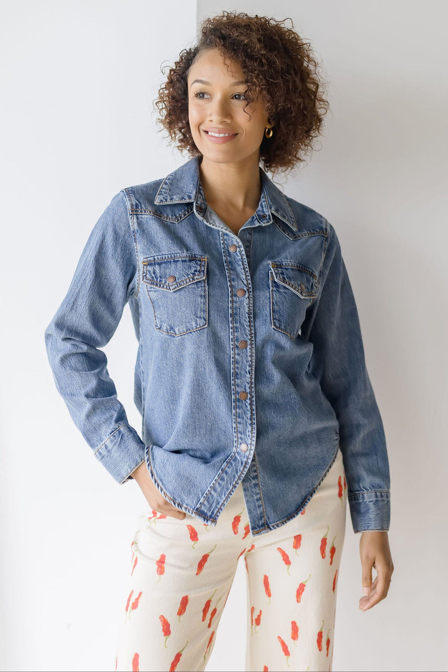 Darsha Denim Button Shirt