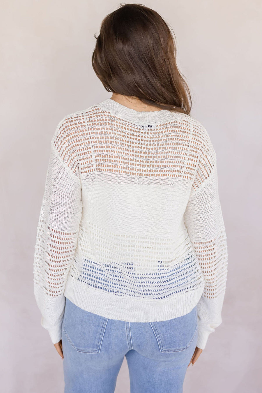 Donna Linen Cotton Mix Media Pull Over