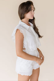 Reva Eyelet Sleeveless Crop