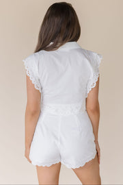 Reva Eyelet Sleeveless Crop