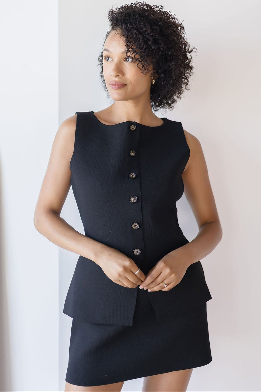 Sinclair Knit Button Vest