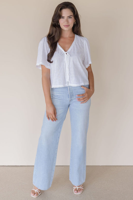 Jessa Eyelet Top