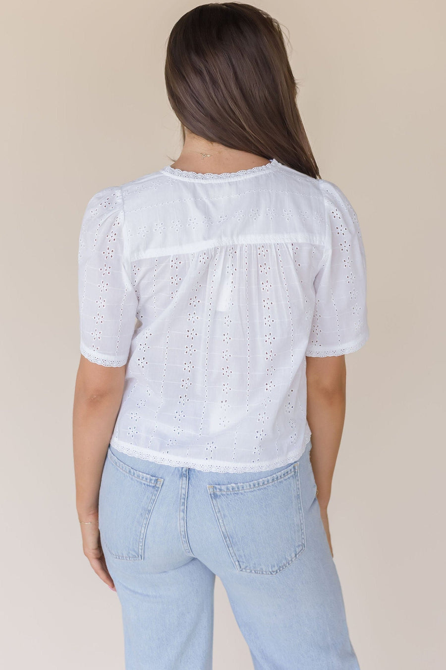 Jessa Eyelet Top