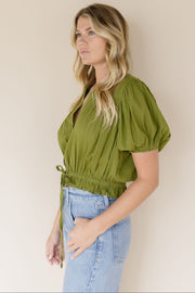 Little Cloud Button Up Crop Top