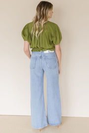 Little Cloud Button Up Crop Top