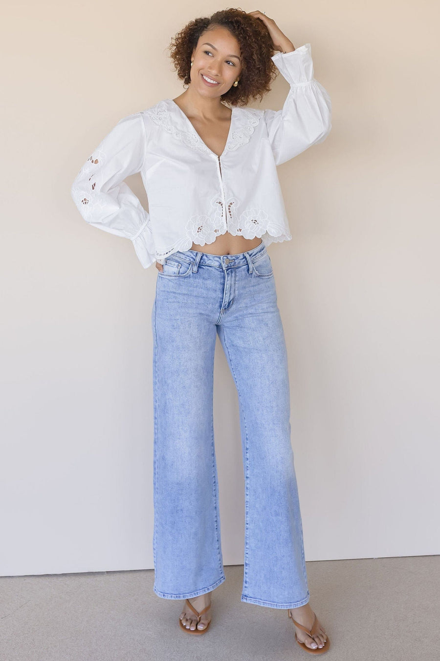 Penny Eyelet Detailed Blouse