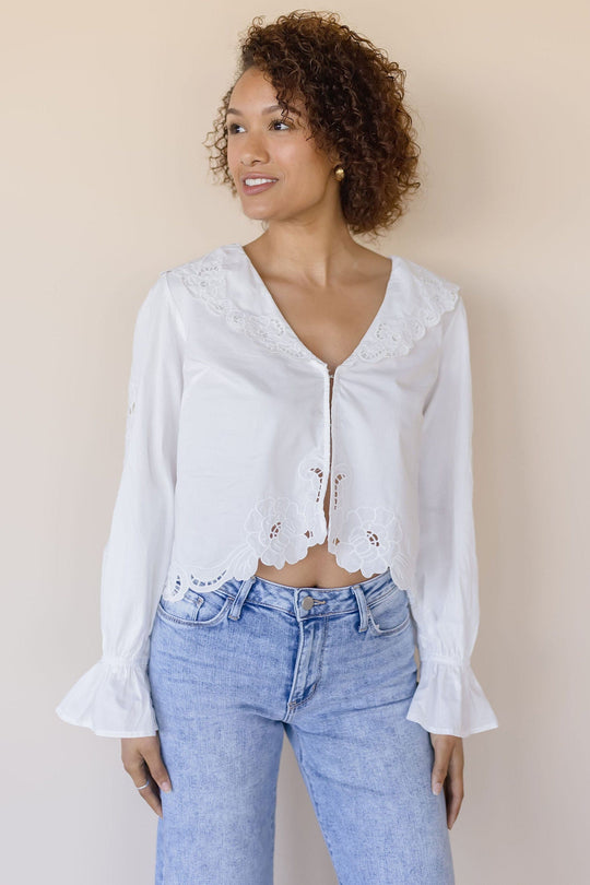 Penny Eyelet Detailed Blouse