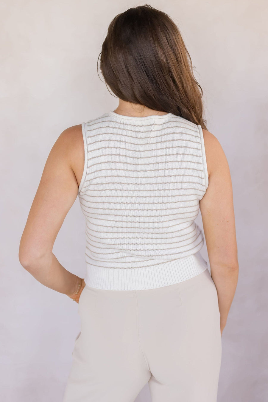 Hastings Striped Button Vest